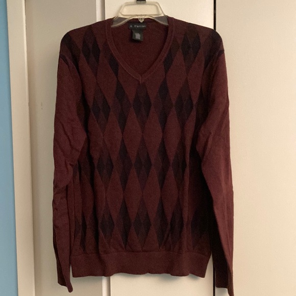 Men V Neck Sweater size Large, J. Ferrar Brand. - Picture 1 of 5